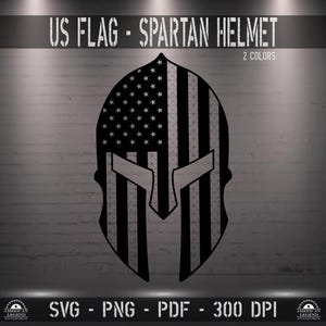 US Flag Spartan Helmet svg png pdf 300 DPI - Vector Cut File - Digital File - Silhouette - Cricut - CNC - Laser - Sublimation - T Shirt