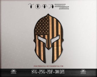 US Flag Spartan Helmet Vector - svg, png, pdf (Digital Download)