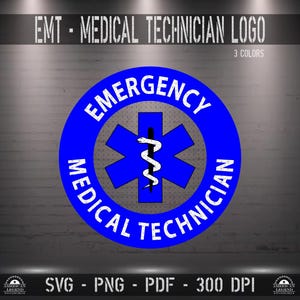 EMT Medical Technician Logo Star of Life svg png pdf 300 Dpi High-Quality Digital File - Silhouette - Cricut - CNC - Laser - Sublimation