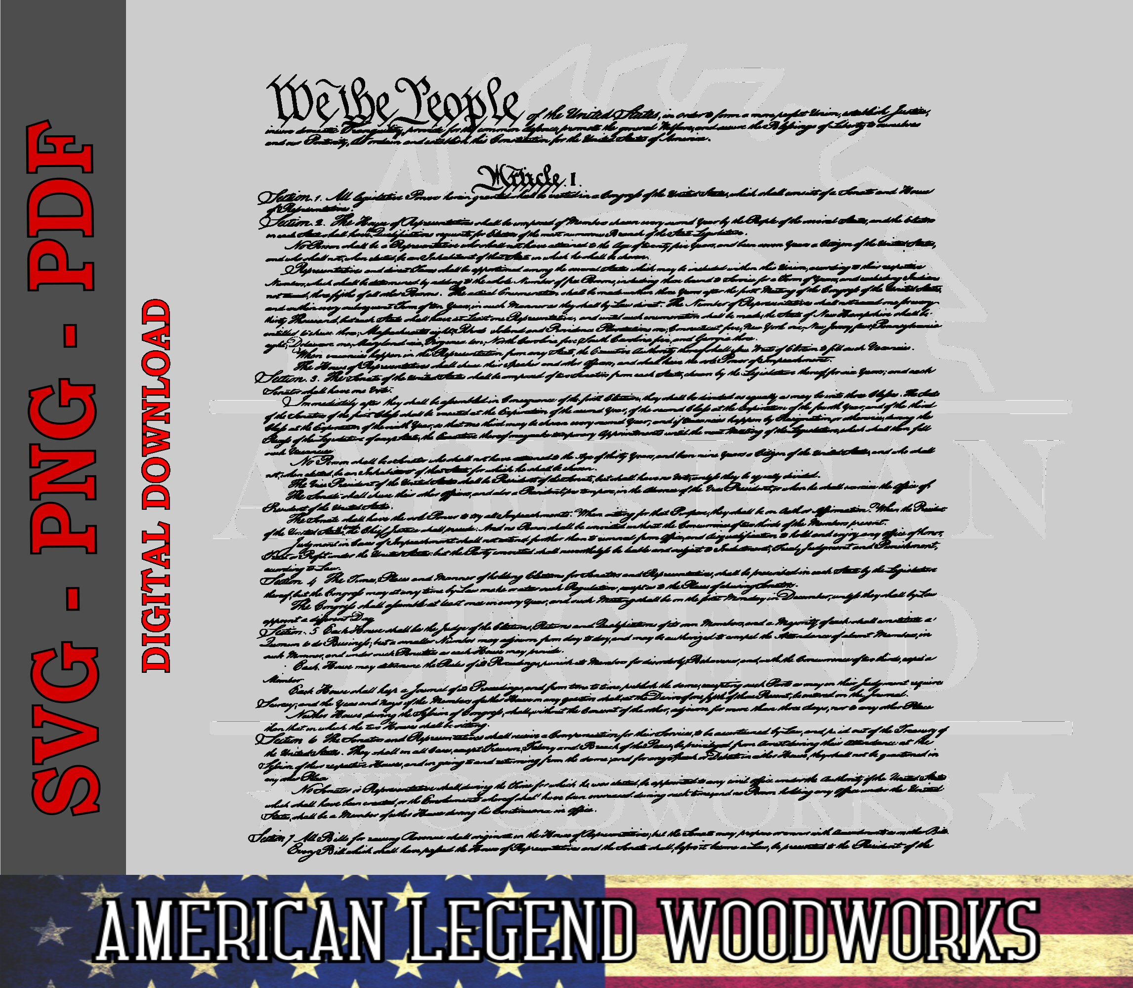 We the People US Constitution Svg Png Pdf Vector Digital Etsy