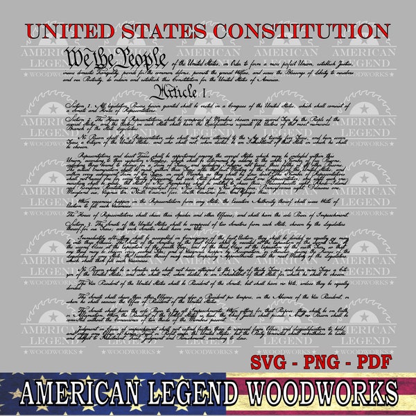 We the People US Constitution svg png pdf - High Quality - Vector Cut File - Digital File - Silhouette - Cricut - CNC - Laser - Sublimation