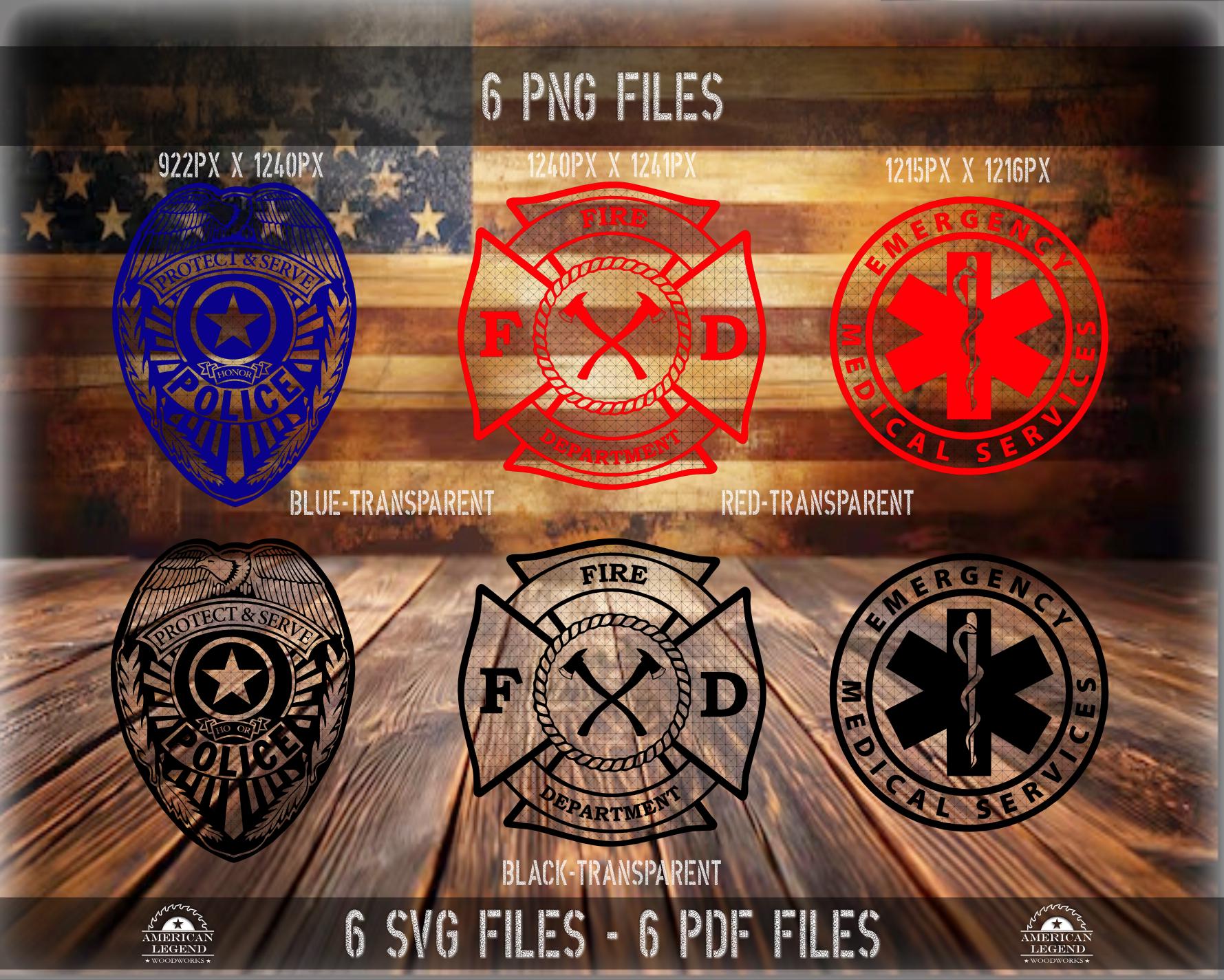 First Emblems First Responders Emblems | Police, Fire & EMS Digital Download | 300 ...