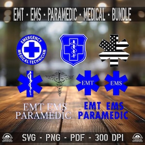 EMT EMS Paramedic Medical Bundle – Vector Cut Files (svg, png, pdf)