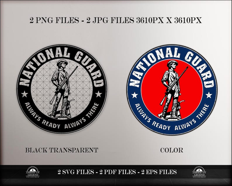 National Guard Minuteman - Svg Png Jpg Eps Pdf Vector File (digital ...