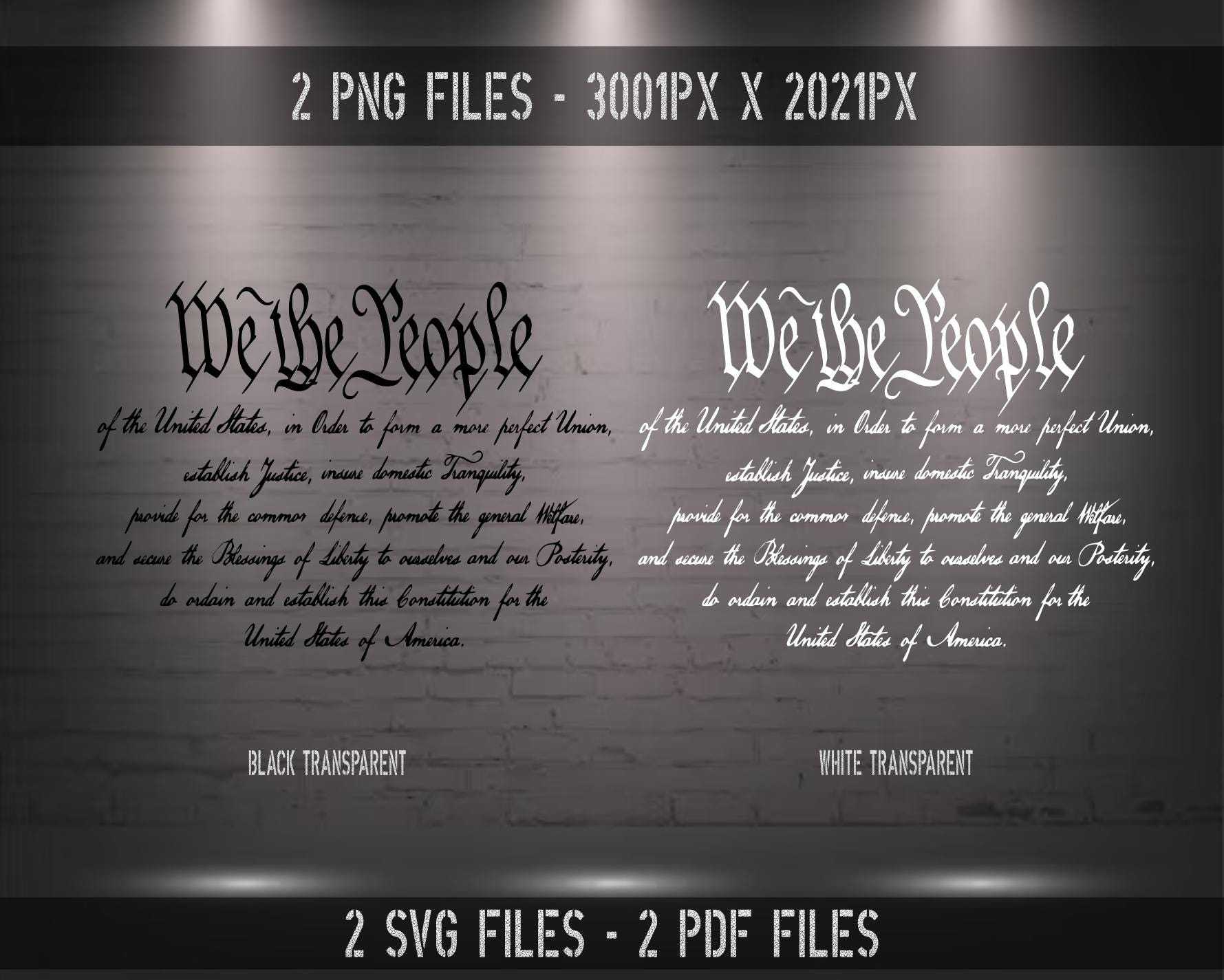 US Constitution - Preamble - We the People Svg Png Pdf - 300 Dpi ...