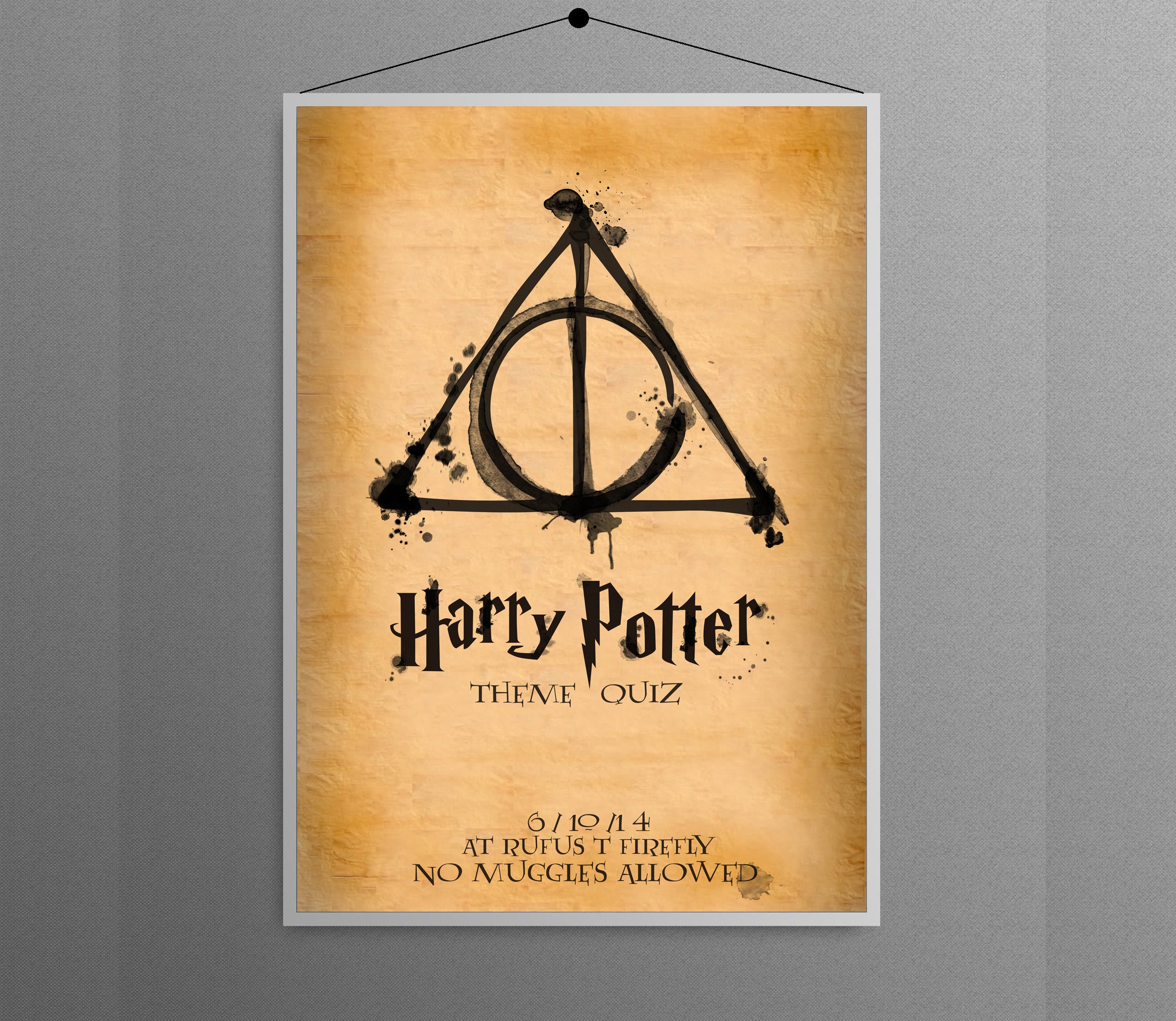 Harry Potter Parchment Artwork Home Decoration Minimal movie Etsy