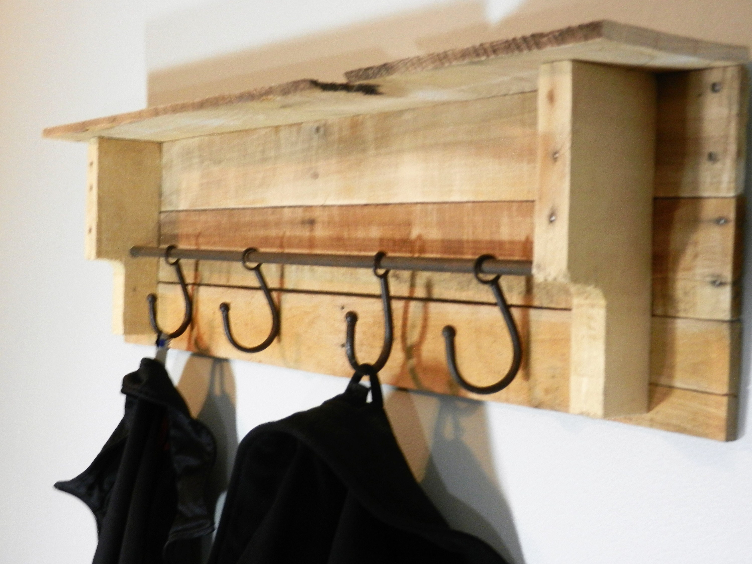 Pallet Coat Rack, Rustic Coat Hook, Chanky Coat Rack, Farmhouse Wall Hook,  Recycled Pallet Wood, Coat Hanger, -  Canada