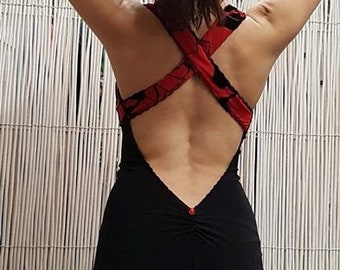 Tango's Dress Veronica red roses / tango dress / Argentine tango / tango clothing