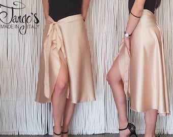 Tango's Satin Chantal Skirt / Tango Skirt / Midi Skirt / Satin Skirt / Casual / Argentine Tango
