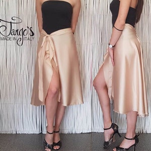 Tango's Satin Chantal Skirt / Tango Skirt / Midi Skirt / Satin Skirt / Casual / Argentine Tango