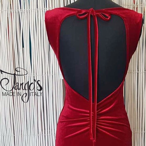 Mirta Velvet Bordeaux dress elegant dance evening cocktail formal party ceremony