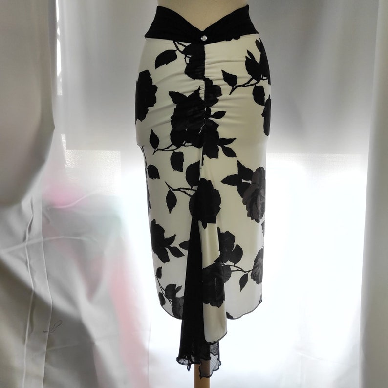 Tango's SKIRT Katia Black and White Evening tango dance dress Trousers skirts complete tops and shirts shoes Evening & Tango dress image 4