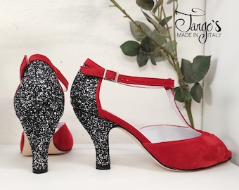 Tango's Scarpa Genna Rossa Evening tango dance shoes Trousers skirts complete tops and shirts shoes Evening & Tango dress