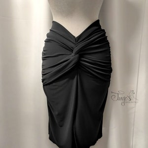 Tango's SKIRT Alma knot / Tango Skirt / Midi Skirt / black skirt / Argentine Tango