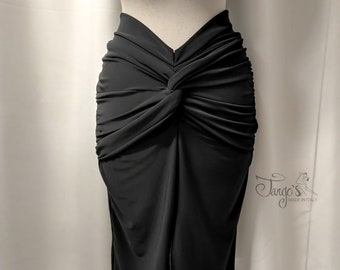 Tango's SKIRT Alma knot / Tango Skirt / Midi Skirt / black skirt / Argentine Tango