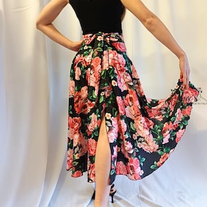 Jupe Noire Deux Longueurs En Pure Soie - Taille M - Femme