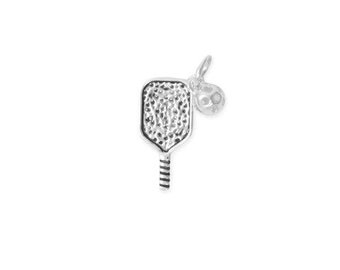 Sterling Silver, Pickleball Charm, Sports Charms, Pickleball, Hobby Charm, Teen Charms, Gifts for her, Gift Ideas, Gifts for Mom, Birthday