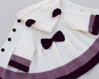 Crochet girl coat
