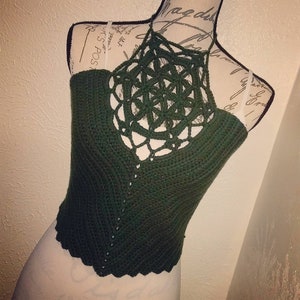 Top halter flor de la vida