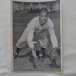 Woody Williams - Authentic Autographed 5 x 7 photograph – 1944 Cincinnati Reds, Pitcher
