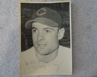 Dain Clay - Gesigneerd 5 x 7 foto – 1944 Cincinnati Reds, Outfielder