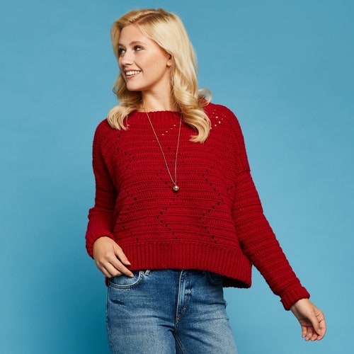 Zig Zag Crochet Jumper Pattern Etsy