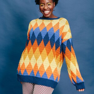 Harlequin Crochet Jumper
