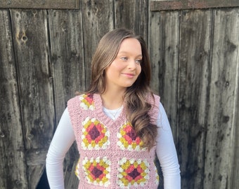 Chunky Granny Square Tank top