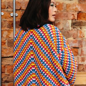 Granny Stripe Crochet Rainbow jumper image 2