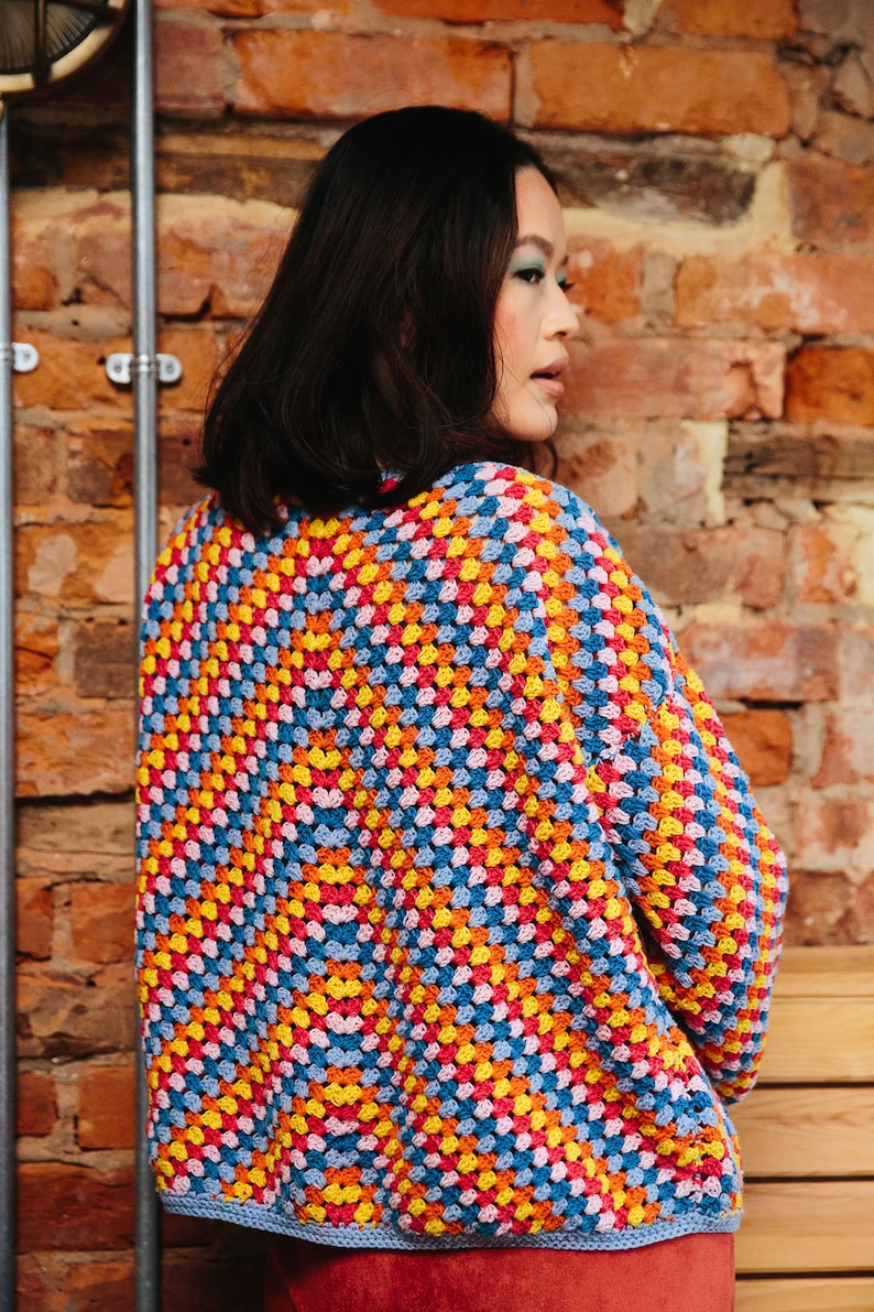 Granny Stripe Crochet Rainbow jumper image 2