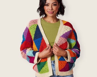 Half and half Granny square Cardigan