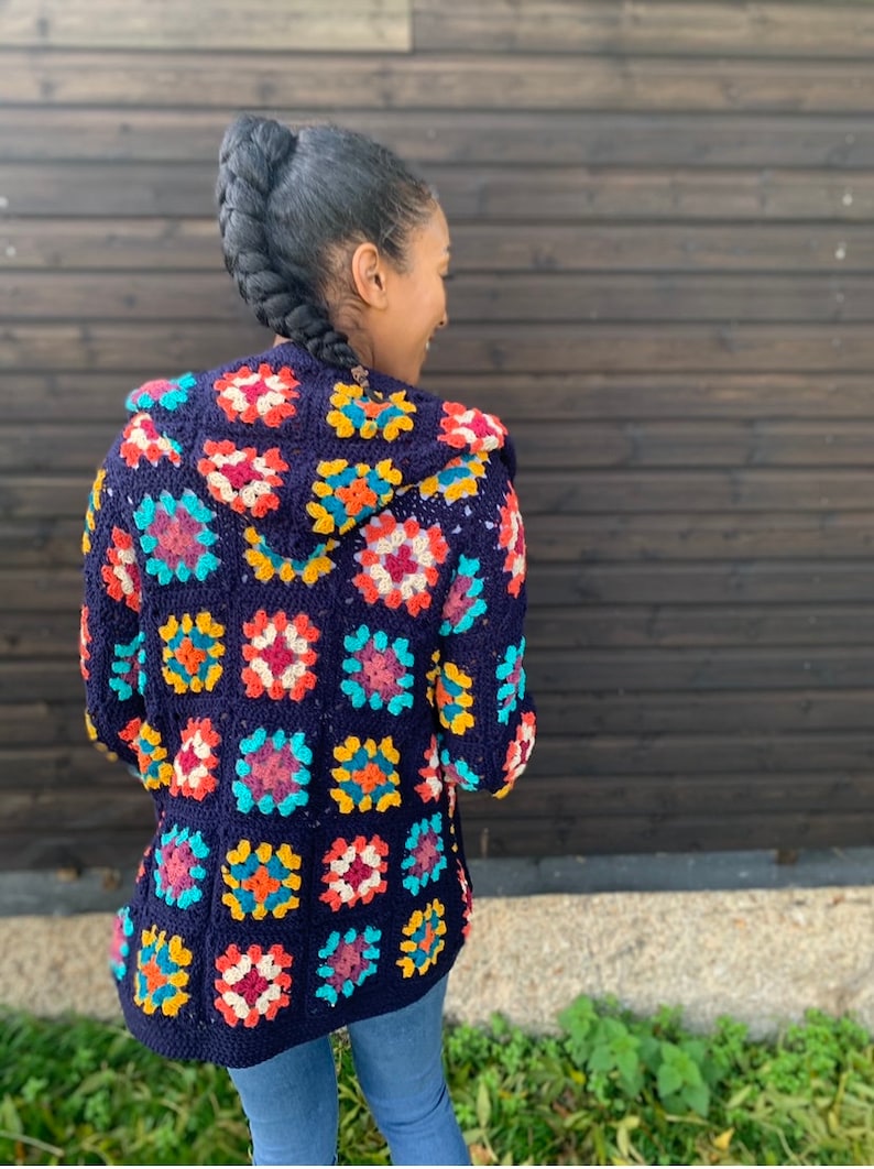granny square hooded jacket pattern