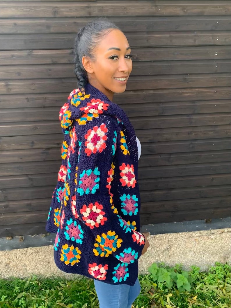 granny square hooded jacket pattern
