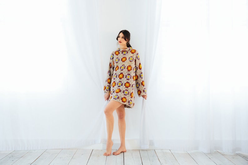 Lotus Flower granny Square tunic/dress image 4