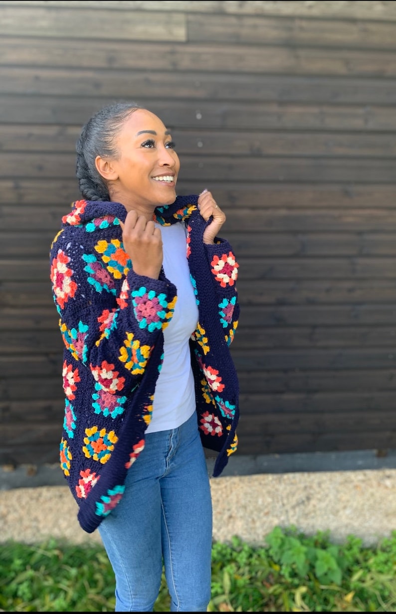 granny square hooded jacket pattern