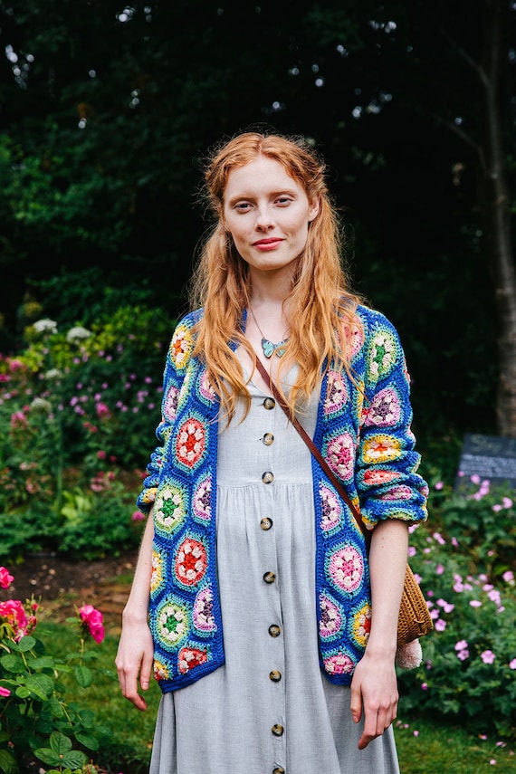 Matisse Hexagon Crochet Cardigan - Etsy