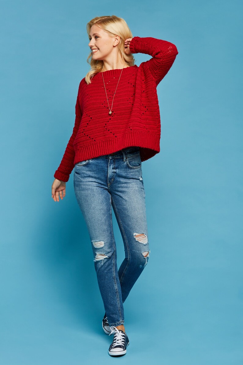 Zig Zag Crochet Jumper Pattern Etsy