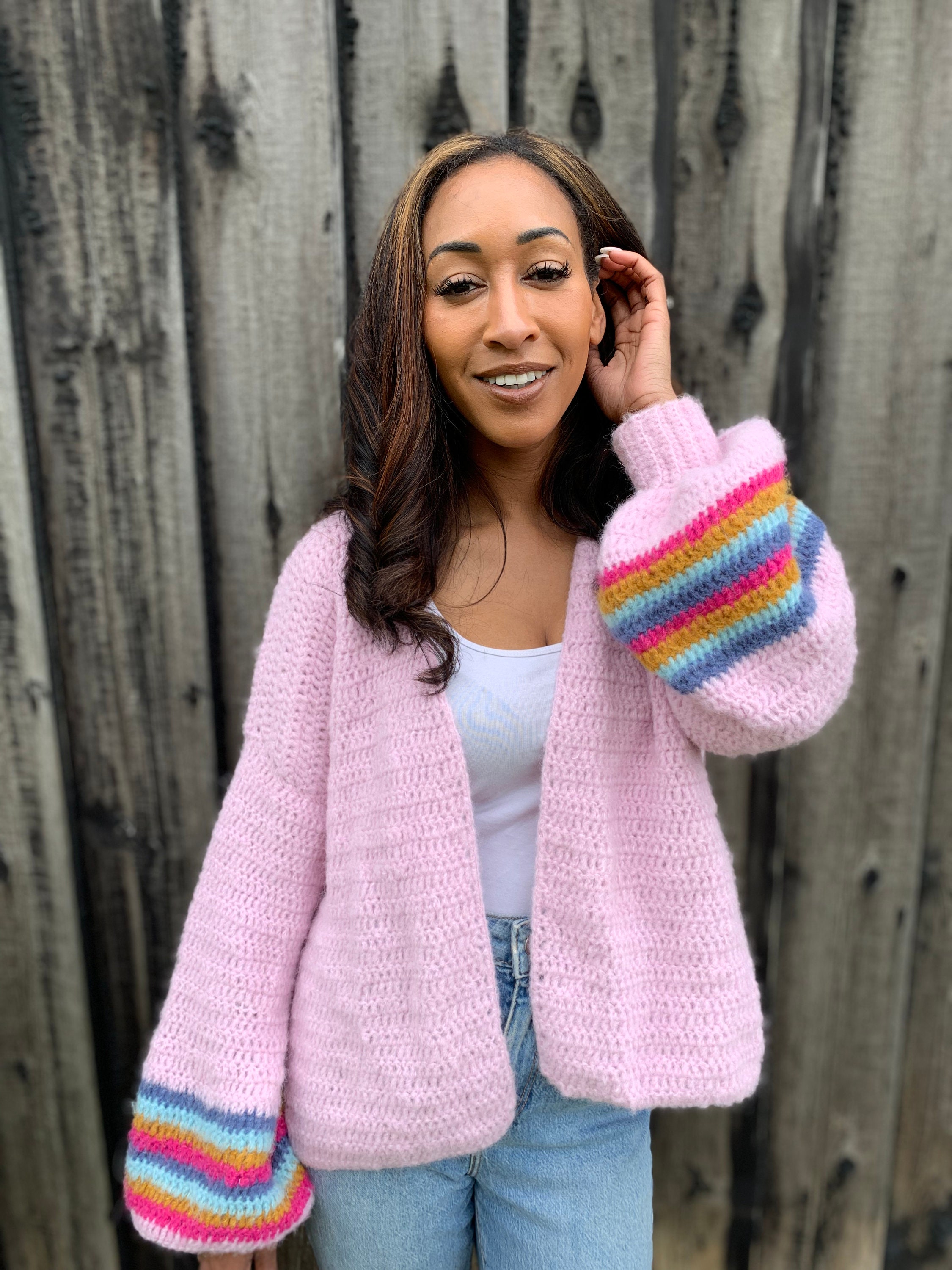 Crochet Bell Sleeve Mohair Cardigan - Etsy Crochet Bell Sleeve Mohair Cardigan - Etsy