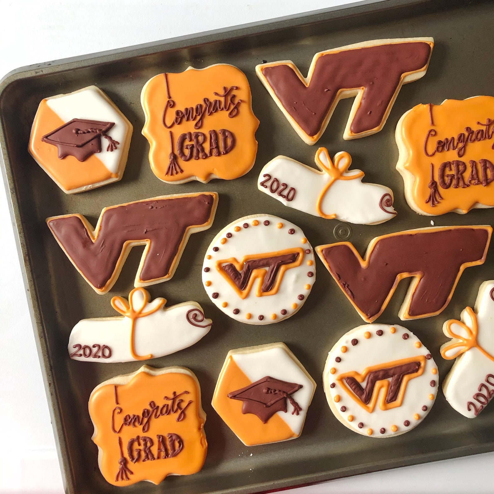 Virginia Tech Graduation Cookies VT College Graduation Etsy
