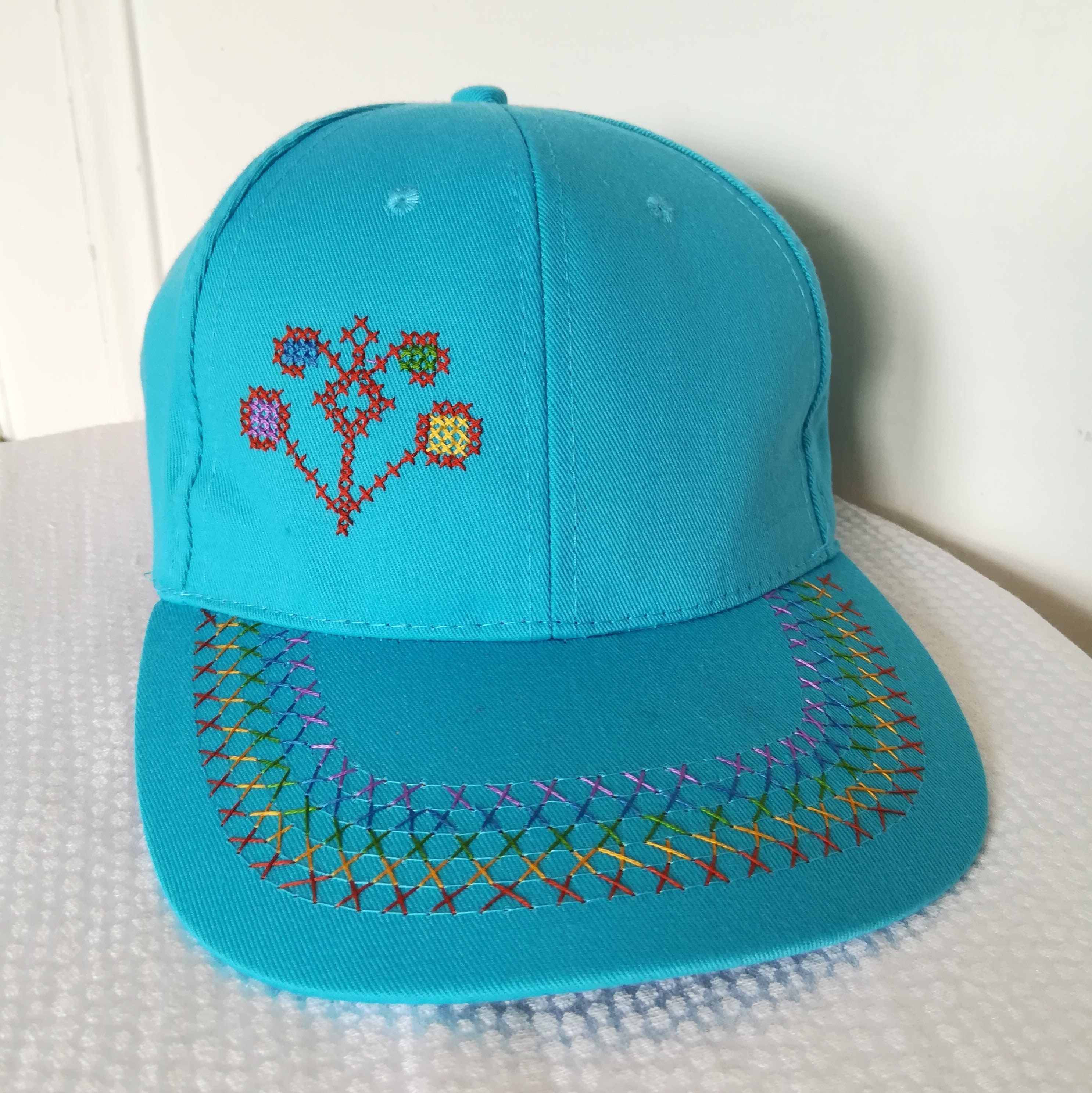 Handmade embroidered cap unique design cap Etsy