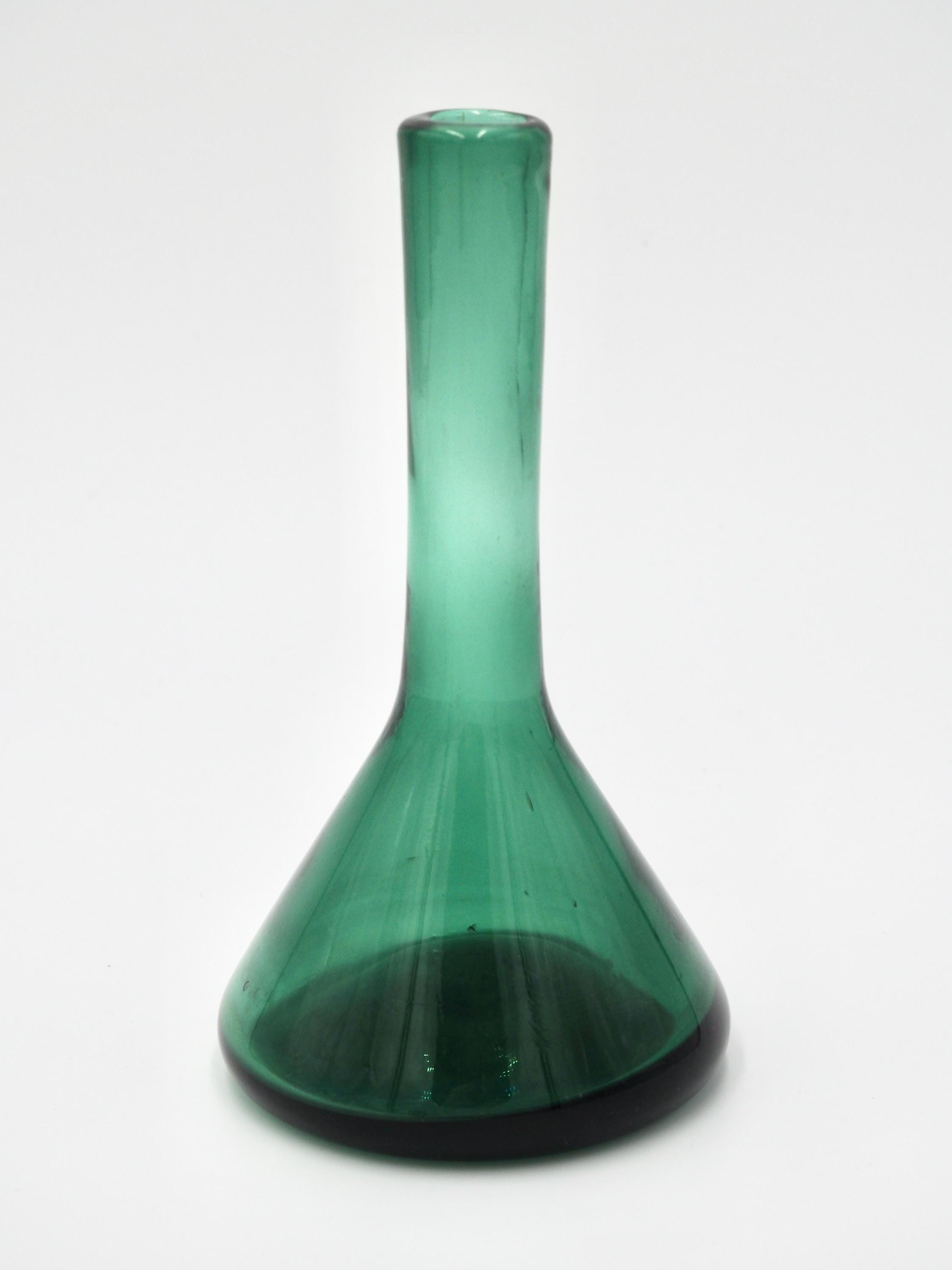 Vintage Blenko Art Glass Bud Vase: 1950s Juniper Green Mini - Etsy