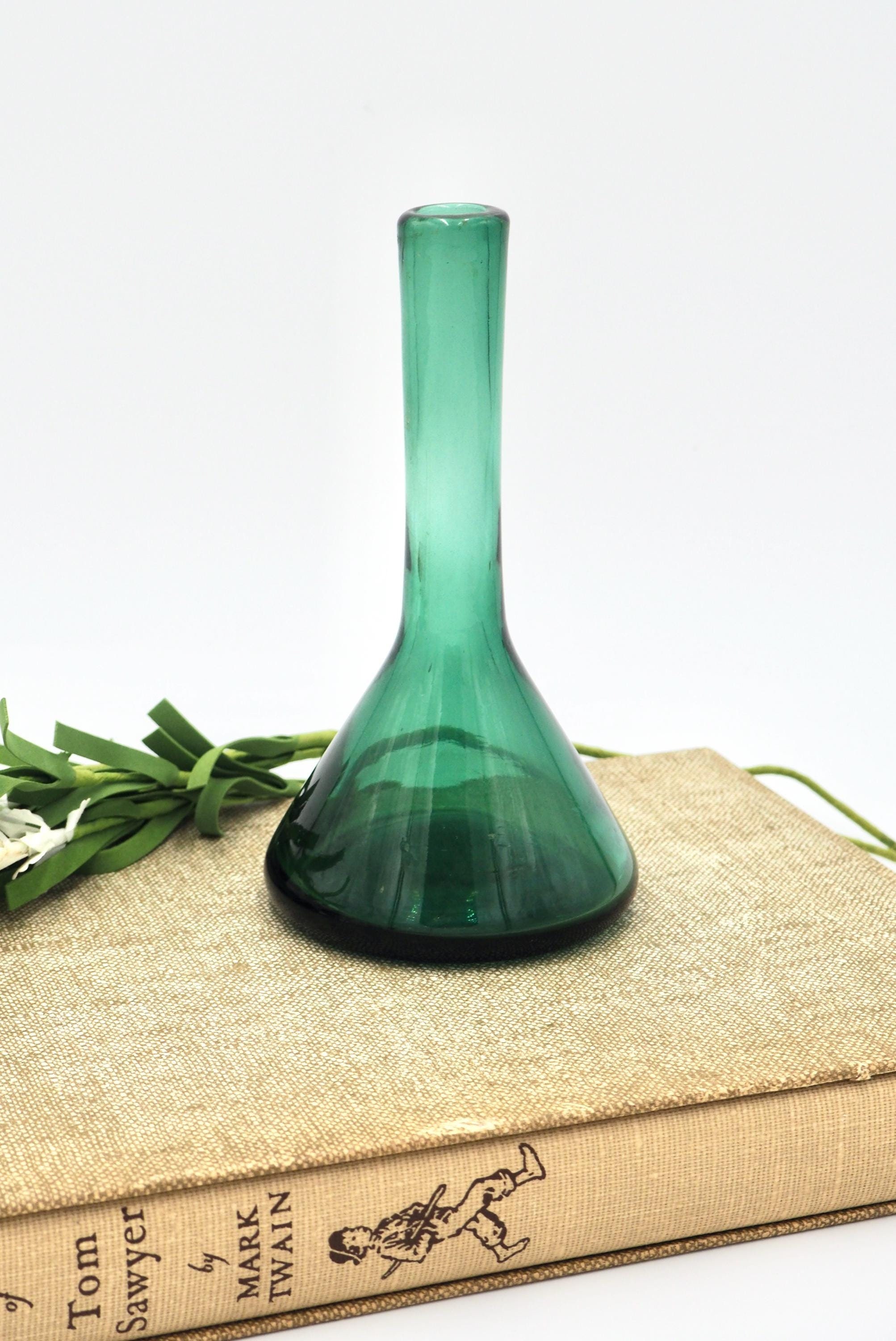 Vintage Blenko Art Glass Bud Vase: 1950s Juniper Green Mini - Etsy