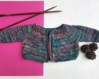 The Nora Cardigan Knitting Pattern PDF | 18 Inch Doll Sweater | Scrap Yarn Project