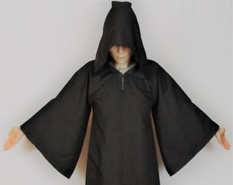 Black hooded ritual robe Outlet