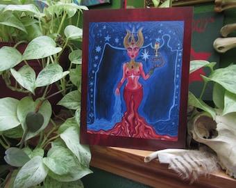 Babalon and Nuit Art Print, Thelema Occult Artwork