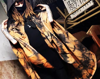 Death's Head Hawkmoth Cloak~ Hand dyed using Mercury planetary magick