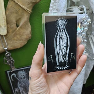 Carte de prière La Nina Blanca 2,5 x 4 pouces/ santa muerte/ santisima/ carte d'autel