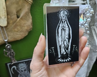 La Nina Blanca prayer card 2.5"x4"/ santa muerte/ santisima/ altar card