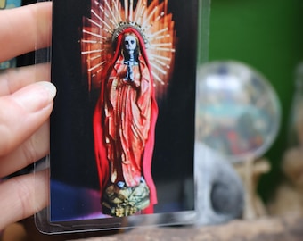 La Niña Roja Prayer Card – Santa Muerte Altar, Laminated