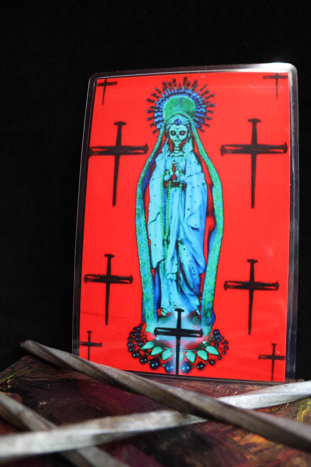 La Nina Azul Santa Muerte Prayer Card 4 x6 Blue Santisima Devotional la-nina-azul-santa-muerte-prayer-card-4-x6-blue-santisima-devotional